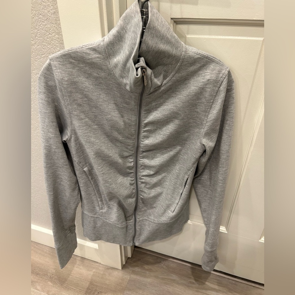 lululemon athletica Heather Gray Full-Zip Athletic Jacket